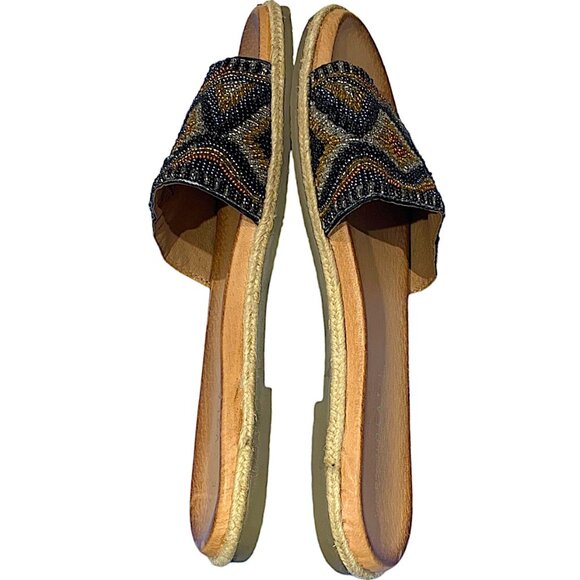 Very Volatile Women's Beaded Slip On Sandal Size 9 - Picture 7 of 10